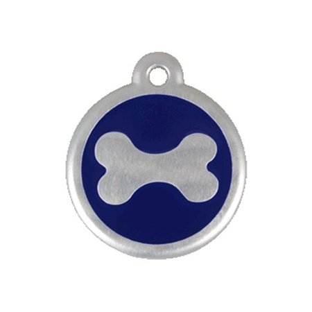 RED DINGO Red Dingo 06-BN-DB-LG QR Tag Premium Bone Blue; Large 06-BN-DB-LG